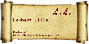 Lenhart Lilla névjegykártya